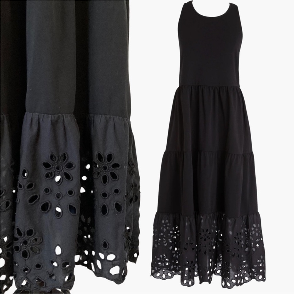 JCrew tiered maxi dress with eyelet bottom - Picture 3 of 5